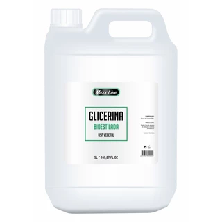 Glicerina Vegetal Bidestilada Usp Laudo Pura 100% 5 L - Uso Cosméticos Maquiagens Alimentícios Tintas E Resinas Laudo E Nf