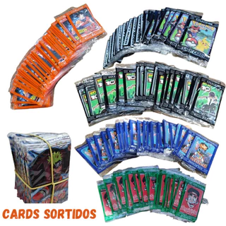Kit 200 Cards Sortidos = 50 Envelopes Cartinhas Figurinhas Sortidos