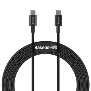 Cabo USBC para USBC Baseus Superior Series 100W 2m para Samsung S24 Android