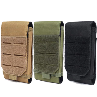 LUC Outdoor 1000D Nylon Molle Phone Bag 1000D Saco De Suporte Para Telefone À Prova D'água Ferramentas EDC Adequado Telefones De 4,7 Polegadas-6,7
