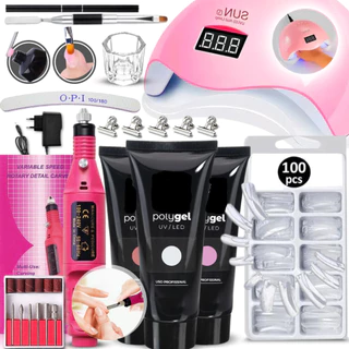 Kit Polygel Alongamento Unhas Completo - Cabine Sun5 - Lixa Elétrica - Envio Imediato em Oferta na Shopee
