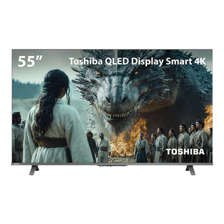 Smart TV QLED 55 4K Toshiba Google TV 3HDMI 2USB Wi-Fi em Oferta na Shopee