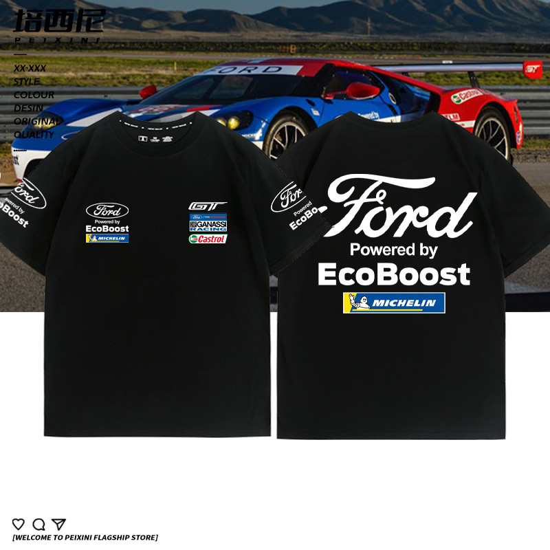 Ford Racing GT Car Rally Le Mans Modificado Roupas De Carro Manga Curta ...
