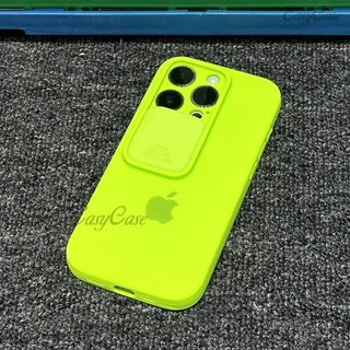 Nova Capa De Proteção Para Câmera Push Window Phone Case iPhone 15 14 13 Pro Max Silicone Líquido Macia Anti-Queda E Antiderrapante