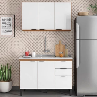 Cozinha Compacta Firenze 6 Portas 2 Gavetas