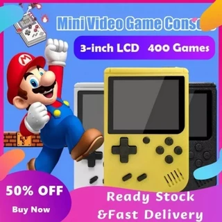 Mini Handheld Game Console, 400 em 1, Console com 3 "Screen, Recarregável, Link TV, Nostálgico, Retro Singles, Duplas GB, Vídeo Colorido, Menino
