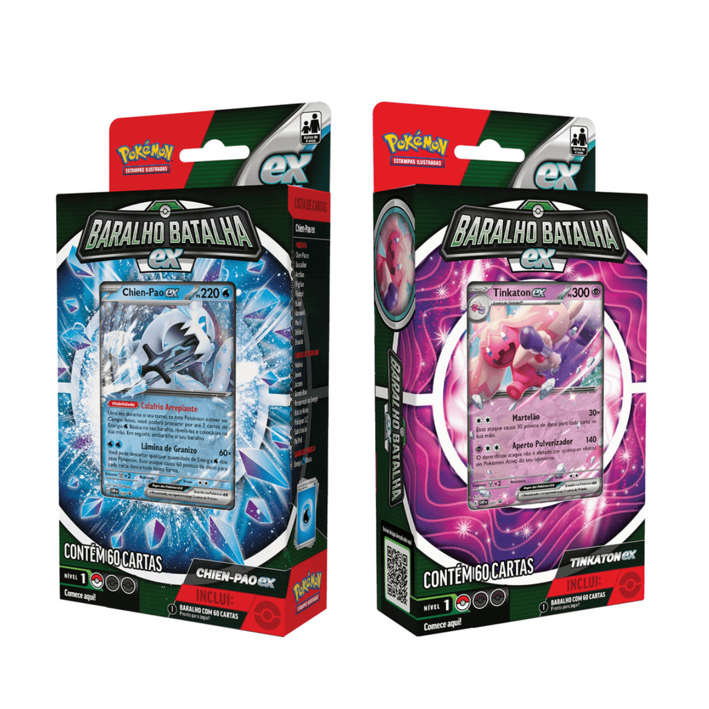 Pokémon Baralho de Batalha EX Chien Pao ou Tinkaton Deck Copag
