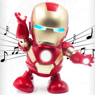 Boneca Herói Dançarino Robo AVENGERS Com Luz Sonora E Homem Aranha De Movimento Hulk De Ferro