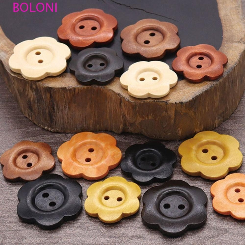 BOLONI 50PCS Botão De Vestuário , Botões Vintage Flat-back , Costura ...