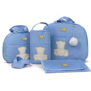 Kit de Bolsas Bebê Ursinho Simples Impermeável Para Maternidade em Oferta na Shopee