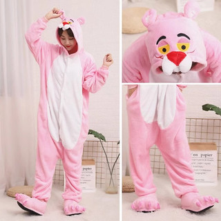 Adultos e Crianças Pijamas de Inverno de Flanela Quente Confortável, Design Animal, — foto 7 — Achou Levou Brasil