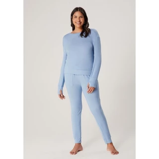Pijama Feminino Longo Em Tricot Hering em Oferta na Shopee
