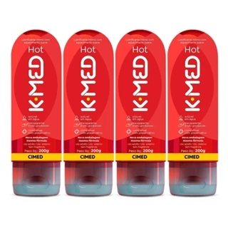 Kit c/ 4 unidades - Gel Lubrificante Íntimo K-Med Hot 200ml em Oferta na Shopee