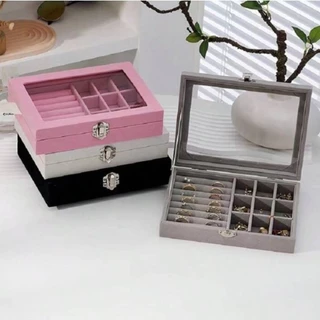 ANA1108 KIT 1/2 pcs Caixa de presente transparente fosca de alta qualidade Caixas de jóias 20cm x15cm x5cm em Oferta na Shopee