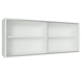 Armário Aéreo Madesa 2 Portas de Correr de Vidro para Cozinhas Glamy, Lux e Reims - Branco em Oferta na Shopee