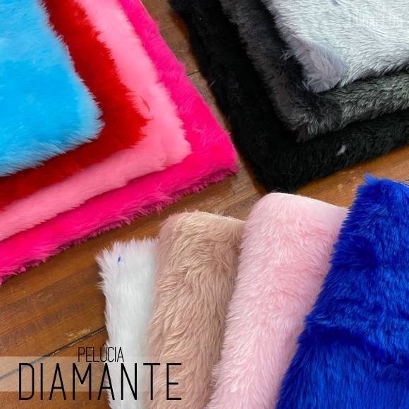 Pelúcia Diamante 50cm tecido base Firme Pelô Médio, Decoração