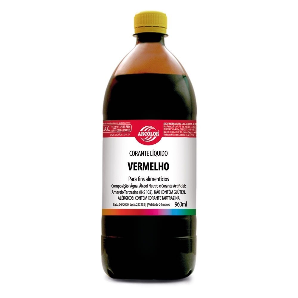 Corante Vermelho 960ml - Arcolor