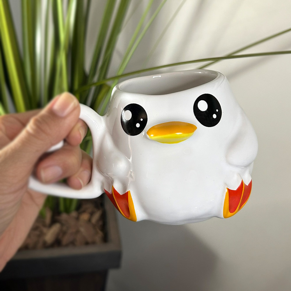 Caneca Pato Patinho Fofo Iti Malia Cerâmica Coisas Diferentes para Casa