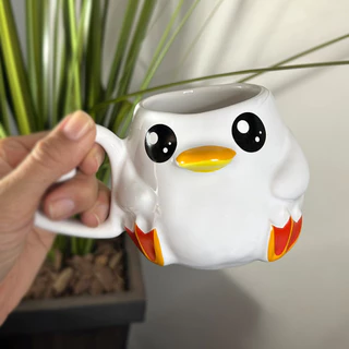 Caneca Pato Patinho Fofo Iti Malia Cerâmica Coisas Diferentes para Casa