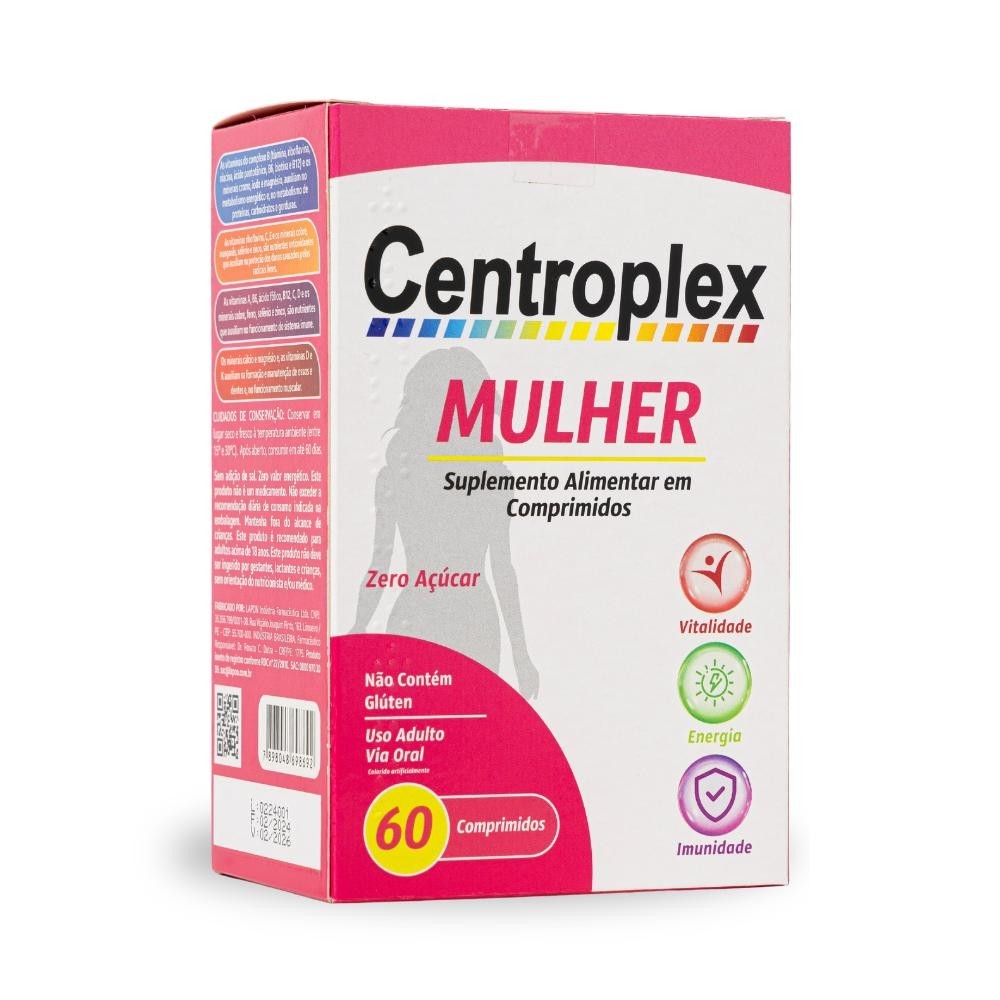 CentroPlex Mulher Mix Vitaminas e Minerais 60 Comp | Shopee Brasil