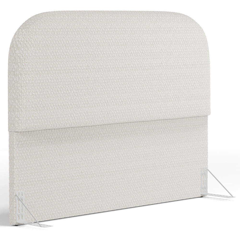 Cabeceira Cama Box Queen 160cm Orgânica Lanna W01 Bouclê Cru - Lyam Decor