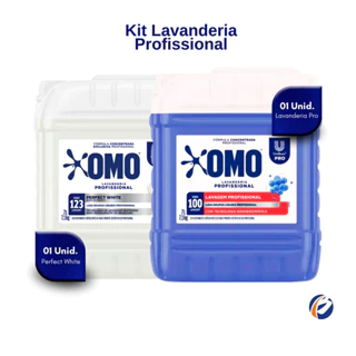 Kit Lava Roupas Líquido Perfect White Omo 7L + Lavanderia Pro Omo 7L
