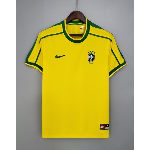 Retro Brasil Home AWAY 1998 Vintage Jersey Futebol Clássico JerseyS Camisa