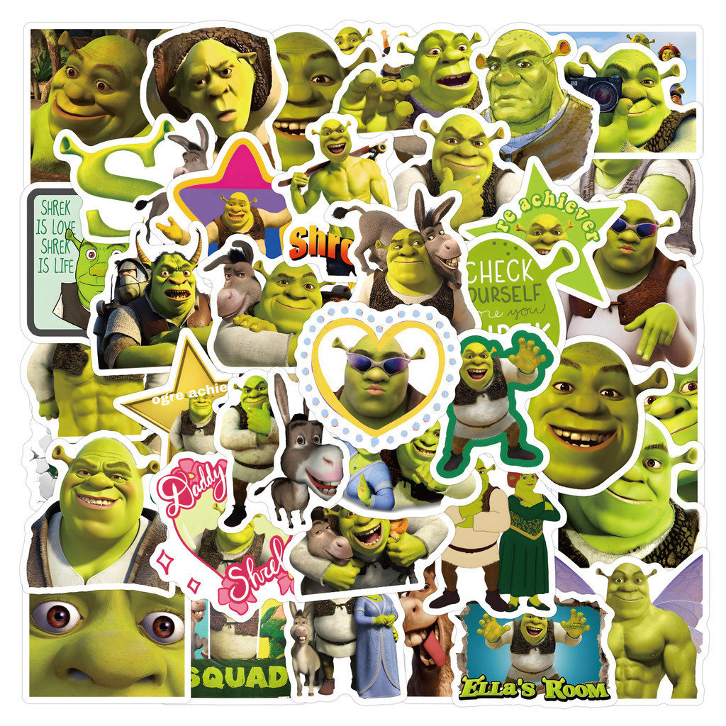 Filme Shrek De 60pcs Adesivos De PVC À Prova D'água | Shopee Brasil