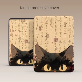 Para Kindle, caixa de couro PU compatível com Kindle Paperwhite 1 2 3 10 ° 6 polegada básica 11 ° 2021 pulseira auto despertar sono ksce