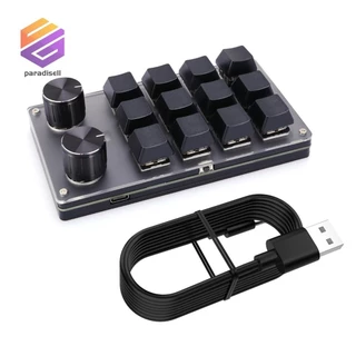 [paradise11 . br] 12 Chave 2 Botão Programação Macro Teclado Personalizado Mecânico Hotswap Macropad