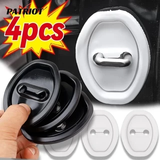 1/2/4PCS Anti-Colisão Tampão Silencioso À Prova De Som-Universal Car Lock Protector Absorber-Almofada De Fechadura De Porta De Carro Branca Preta Auto-Adesiva De Vedação Em Silicone
