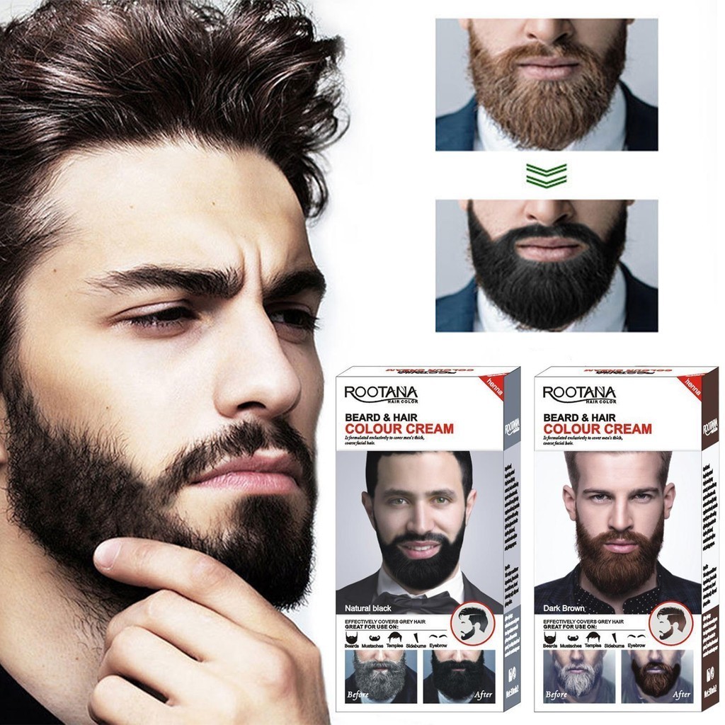 Tintura De Barba Para Homem Shampoo E Bigode 60ML Fácil Aplicação kagli3br