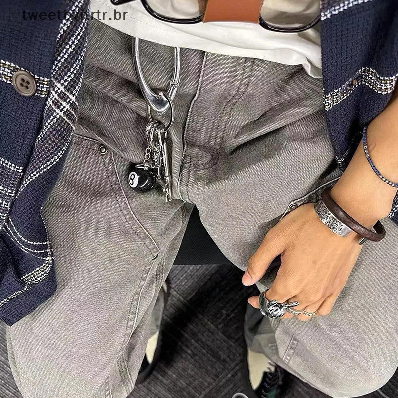 TRWITR Homens Liga De Mosquetão Blackout Mountaineering Chaveiro Oval al Belt Buckle Acessórios Porta-Chaves Unisex BR