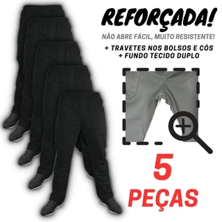 KIT - 5 - CALÇA SR - Reforçada Brim pesado uniforme profissional construção civil trabalho pesado