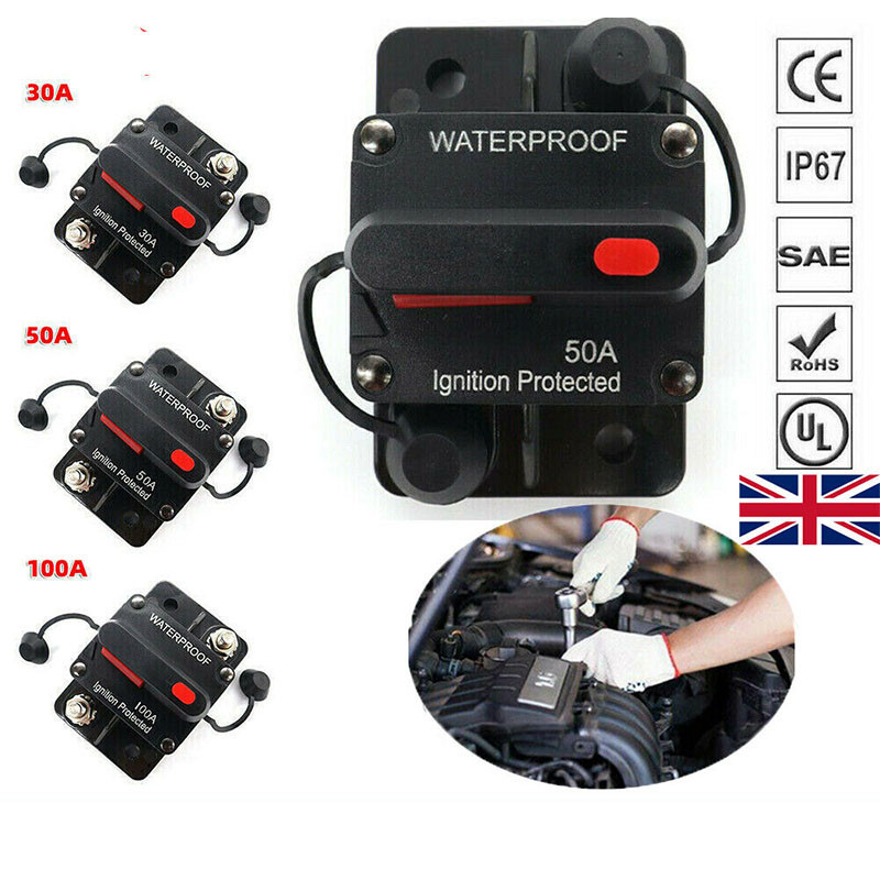 Fusibile Interruttore Automatico Impermeabile, 30-300 Amp, 12-48V DC, Per Auto, Barca E Camper
