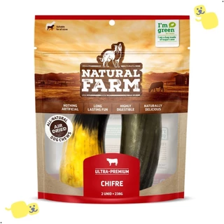 Chifre Desidratado Bovino Pacote2 unidades Natural Farm 238g