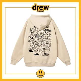 Drew House graffiti smiley tide Europa E Estados Unidos Justin Bieber Casais Soltos Mais Camisola Com Capuz De Lã