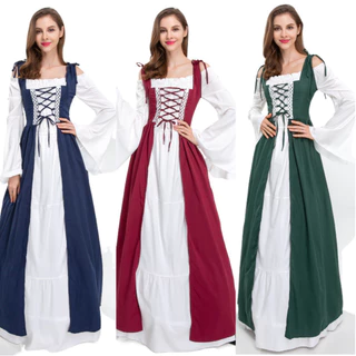 Halloween Tribunal Medieval Europeu Retro Victorian Drama Maid Cosplay Stage Traje