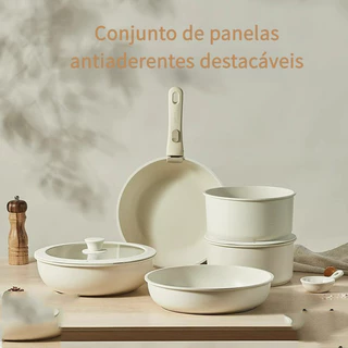 Conjunto de panelas Wok para uso doméstico destacável Fogão a gás de indução de pedra médica Fogão a gás Universal antiaderente