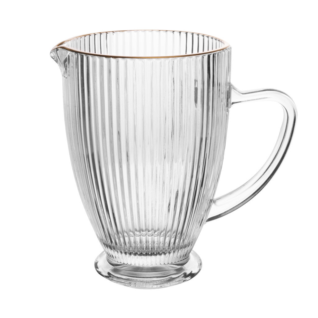 A Jarra de Vidro com Fio de Ouro Lines 1,3L da Wolff