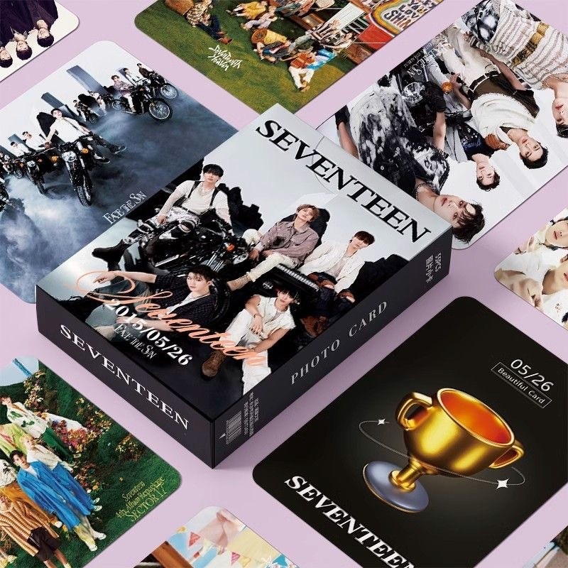 50-55pcs SEVENTEEN Holographic Laser LOMO Cards Performance 17 IS