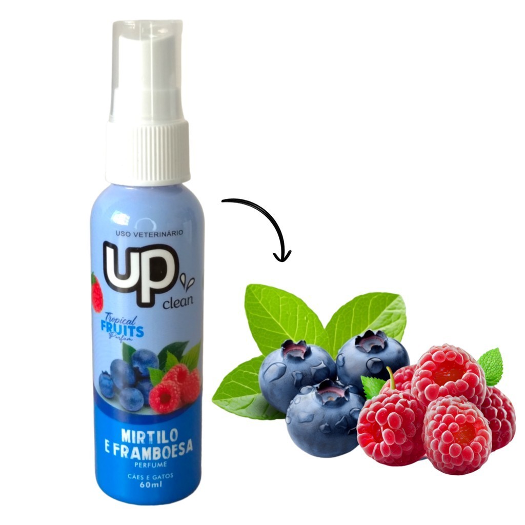 Perfume Colônia Para Cachorro Gato Up Clean Mirtilo E Framboesa 60ml