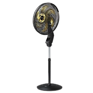 Ventilador de Coluna Mallory Chronos Com Controle remoto e painel touch Preto E Dourado 40cm - 127V