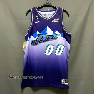 【 High Qualidade 】 2022-23 Novo NBA Utah Jazz Original Masculino # 00 Clarkson Classic Edition Jersey Púrpura Comprimido A Calor