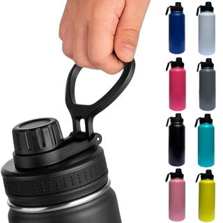 Garrafinha de água térmica Inox Vácuo Premium Antivazamento 1 Litro com Alça Quente e Frio