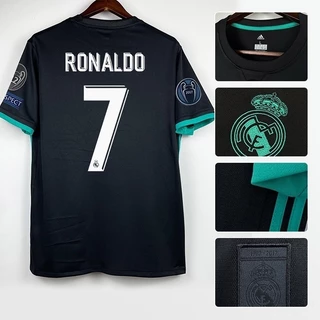 17-18 R- Madrid Retro 2017 camisa da equipe Ronaldo Custom Championships Away camisa de futebol [Frete grátis ��