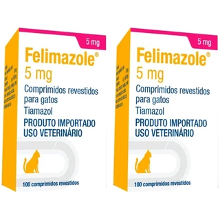 Felimazole 5mg - 100 Comprimidos - Dechra - 2 Unidades