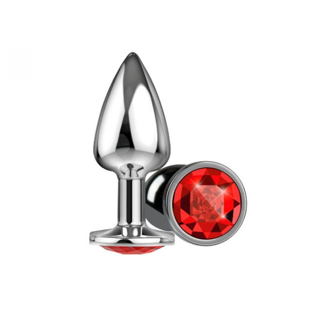 Plug Anal em Aço com Joia Tamanho P