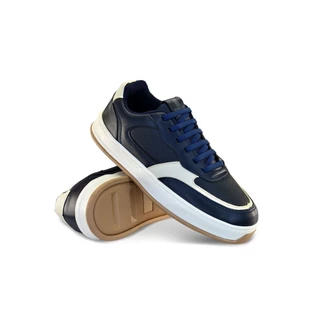 Tênis Masculino Casual Street Polo Wear Azul Escuro