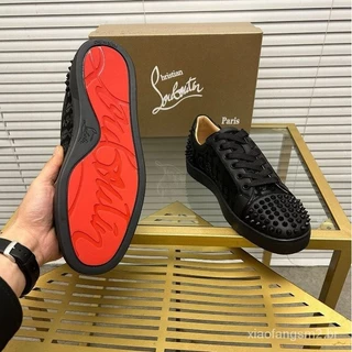 CL estoque pronto de alta qualidade dos homens sola vermelha sapatos casuais stylehigh qualidade
